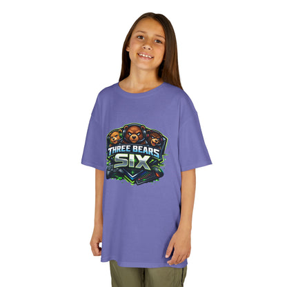Kids Tee — 'Three Bears Six' Gaming Logo Graphic Shirt