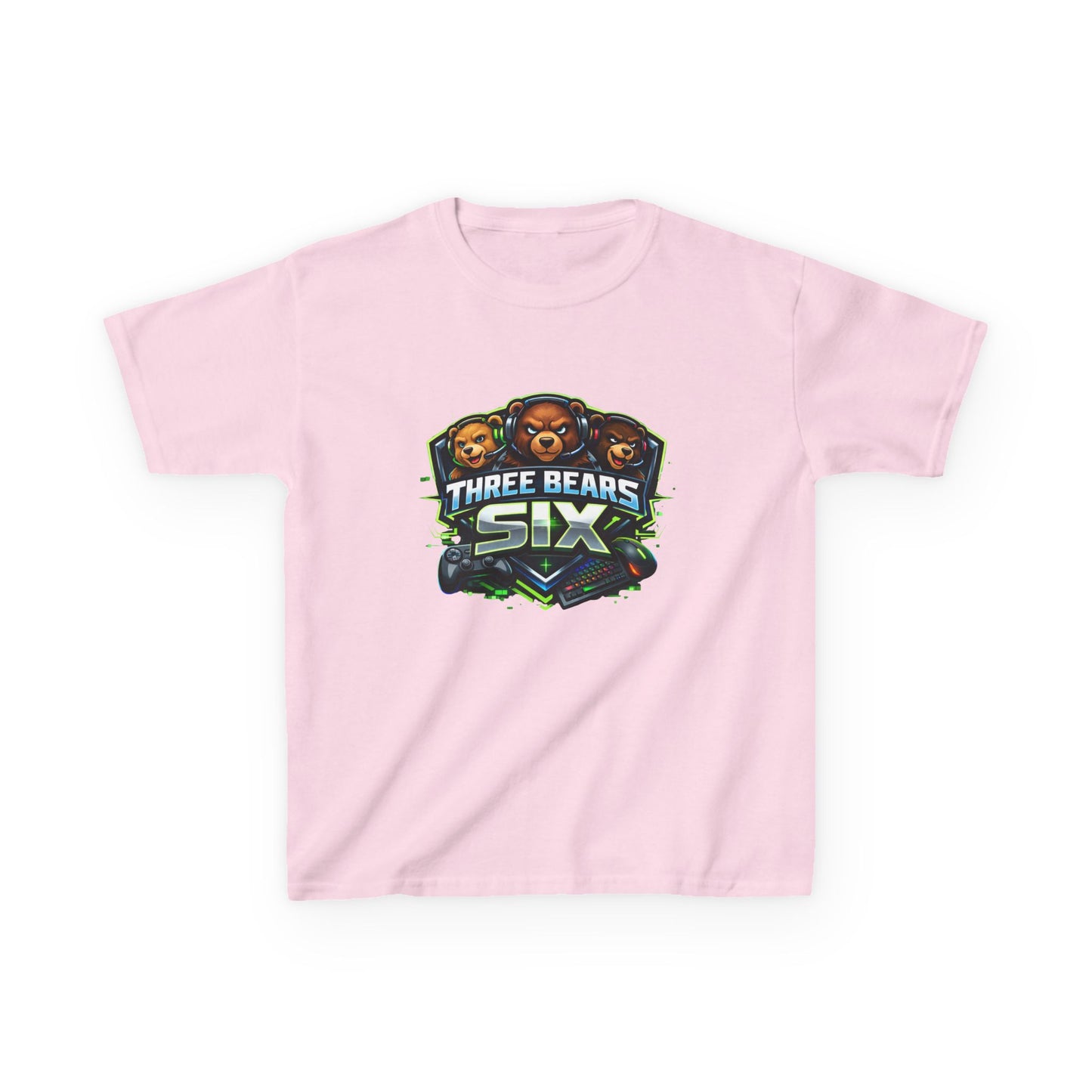 Kids Tee — 'Three Bears Six' Gaming Logo Graphic Shirt