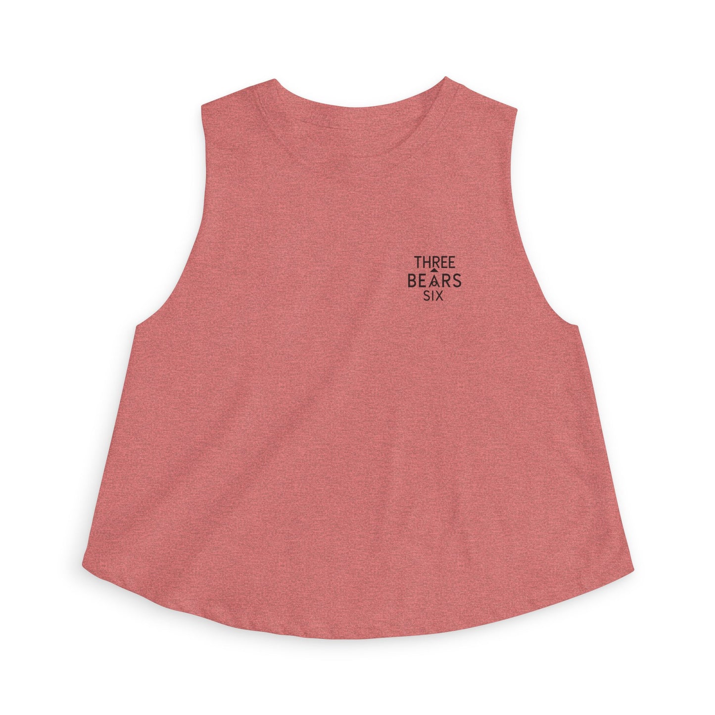 Women's Crop Top - Minimal 'Three Bears Six' Pocket Logo Tank
