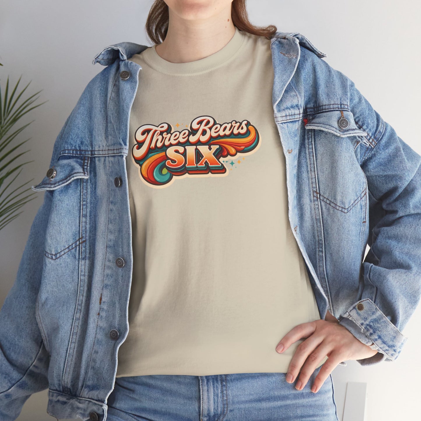 Three Bears Six Retro Logo T-Shirt — Vintage 70s Surf Graphic Tee