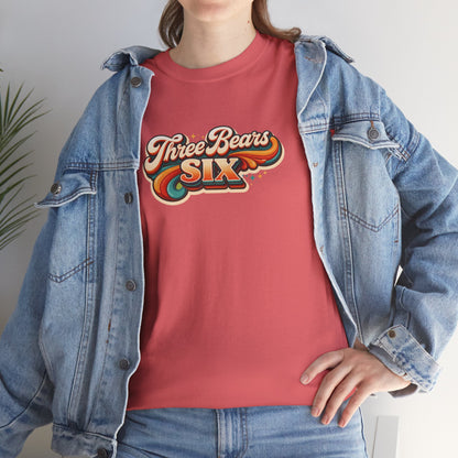 Three Bears Six Retro Logo T-Shirt — Vintage 70s Surf Graphic Tee