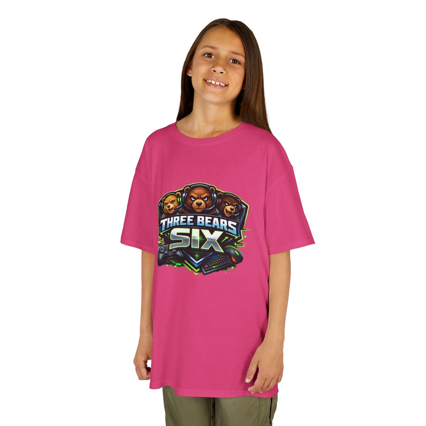 Kids Tee — 'Three Bears Six' Gaming Logo Graphic Shirt