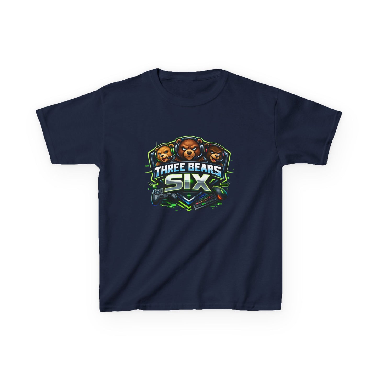 Kids Tee — 'Three Bears Six' Gaming Logo Graphic Shirt