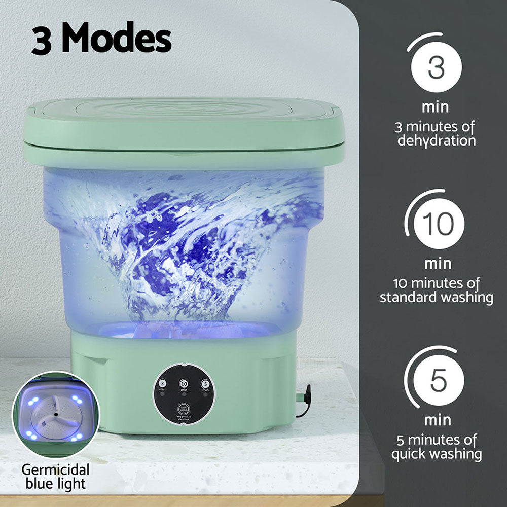 Devanti portable washing machine with 3, 5 and 10 minute wash modes