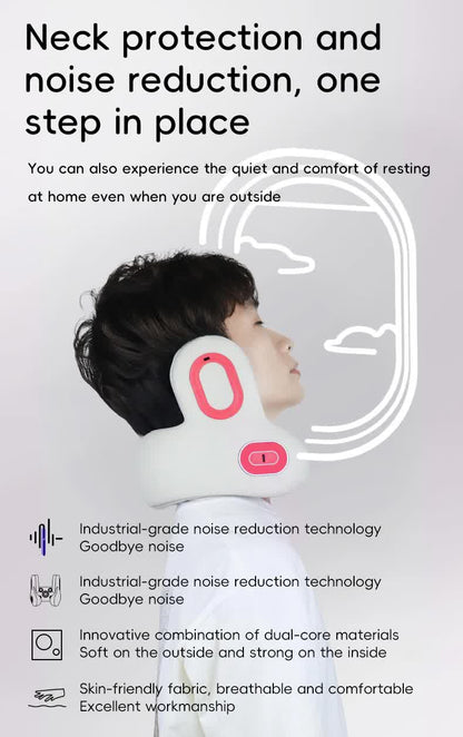 Smart 4-in-1 Travel Neck Pillow with ANC Headphones