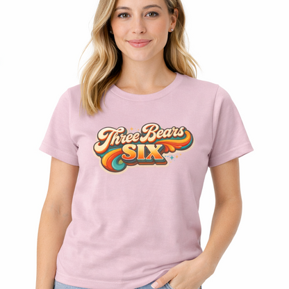 Three Bears Six Vintage Retro Crop Tee